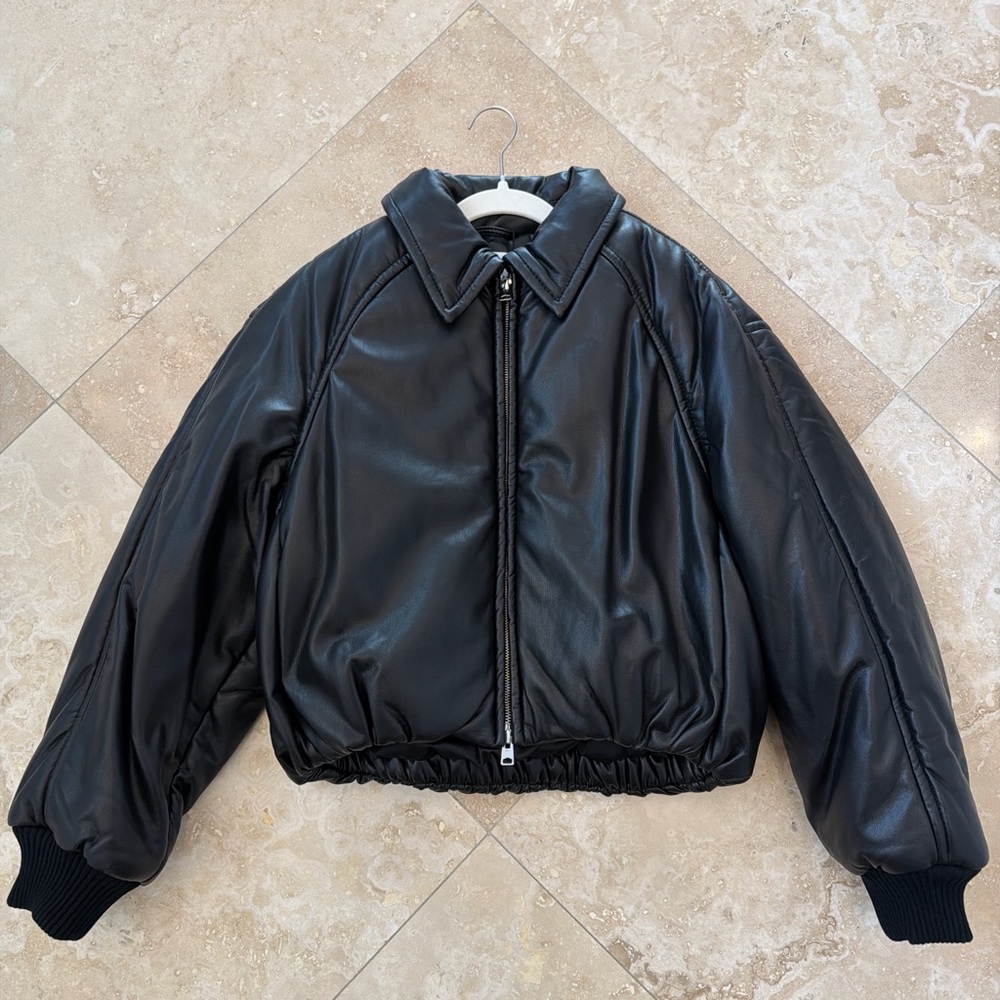 Agolde Black Bomber Jacket
